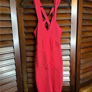 Bebe Halter Bodycon Dress